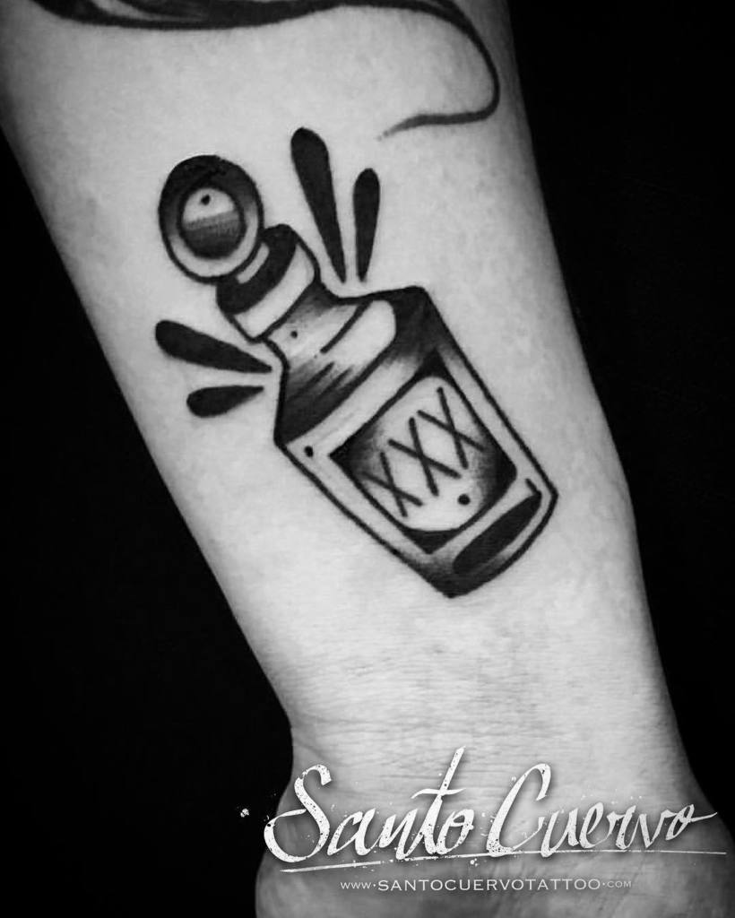 By @adriandelargue #blackwork #blackworktattoo #poison #poisonbottle # traditional #traditionaltattoo #tattoo #tattoolovers #ink #inkig #ink…, image size:820x1024