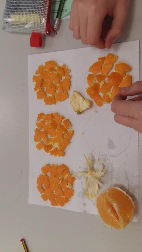 MissBsResources's tweet photo. Tweet up share an idea. Peal an orange for 4pir^2 #mathsconf10 https://t.co/Giho8jDjxO