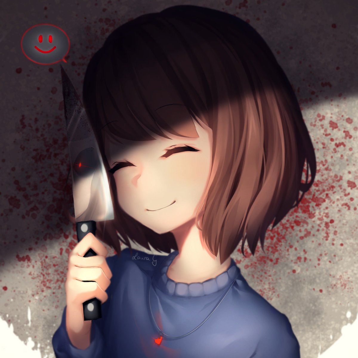 Sasoura Some Genocidal Frisk For Y All Speedpaint T Co Bqcbkqfbsg Frisk Undertale Fanart Genocide