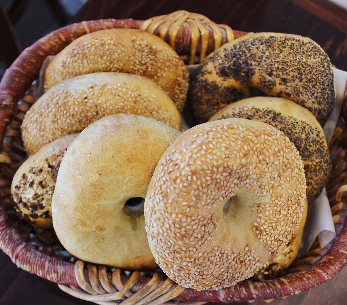 SoNoBakingCo's tweet photo. All of our bagels are made out of fresh Baguette Dough- one more reason to have one this morning! https://t.co/nzVyAGMDu4 https://t.co/0tIfv37Ixi