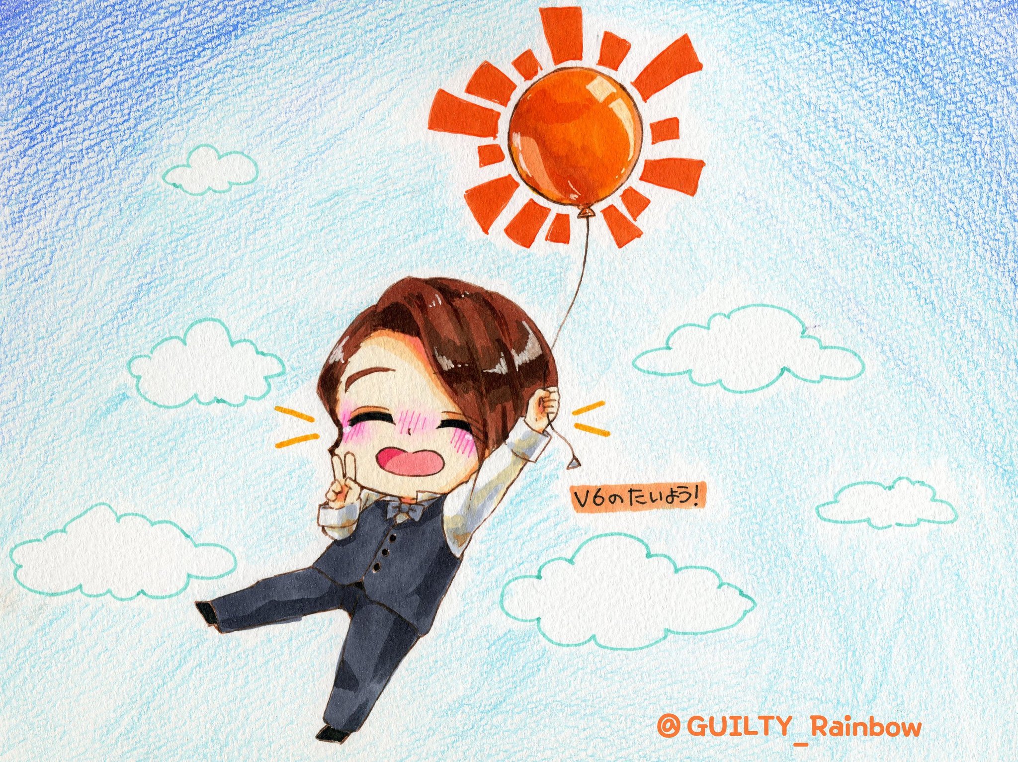 ぱち V6版深夜の真剣お絵描き60分一本勝負 太陽 V6の太陽 三宅健