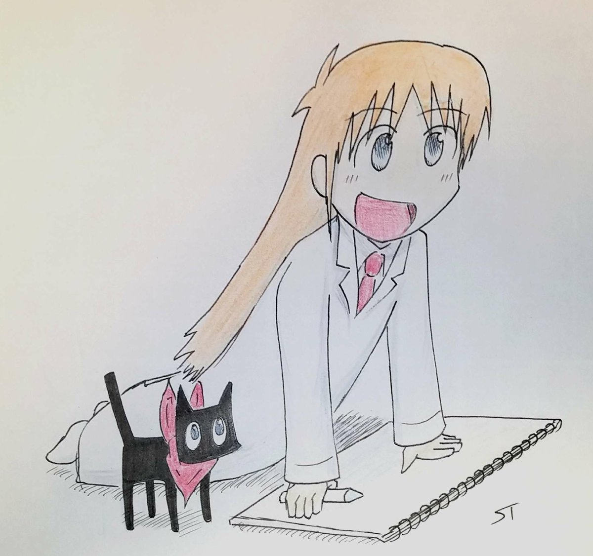 坂上とものり No Twitter アニメ日常版深夜のお絵かき60分一本勝負 ラインスタンプのはかせと阪本さんです