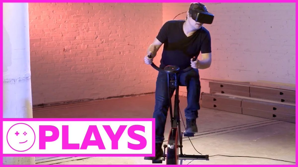 Zdykes's tweet photo. Nick Rides An Exercise Bike In VR - Kinda Funny Plays https://t.co/LMkMB4rts7 https://t.co/D4pInuKwOB