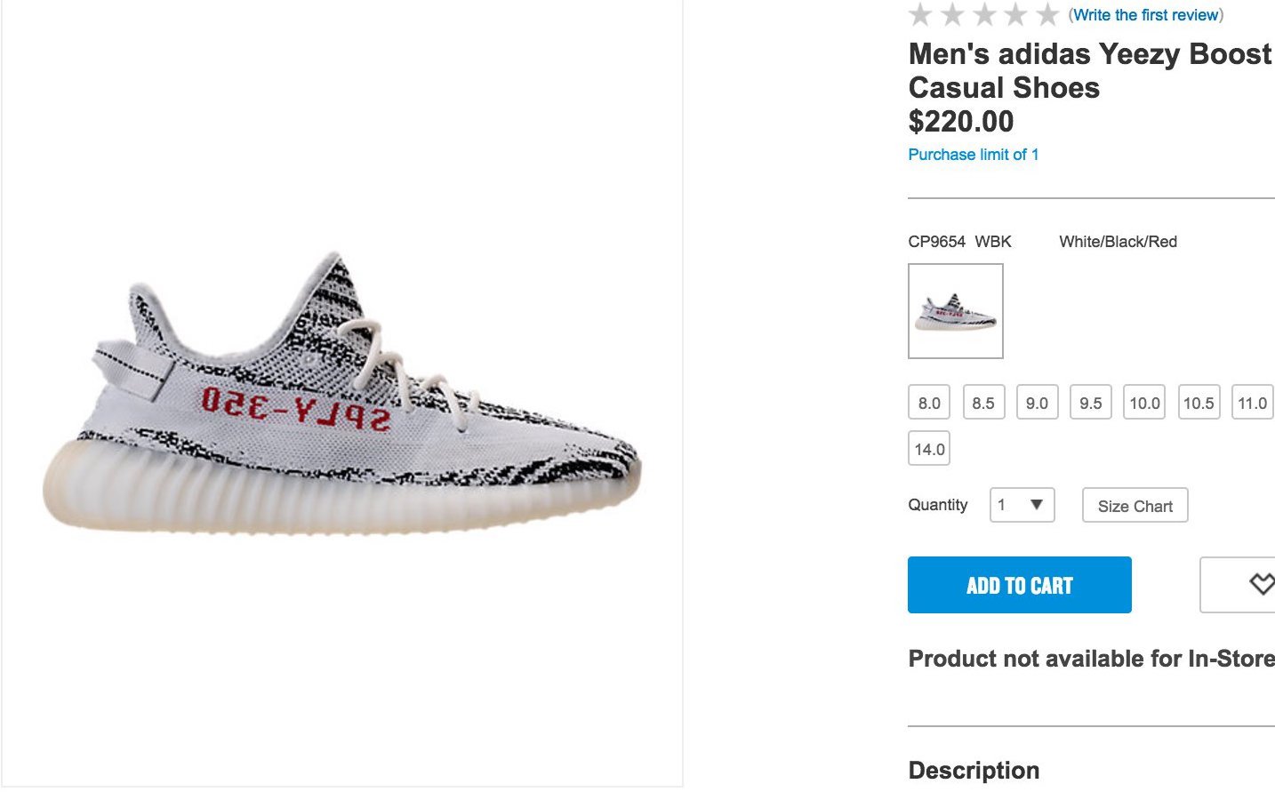yeezy zebra finish line