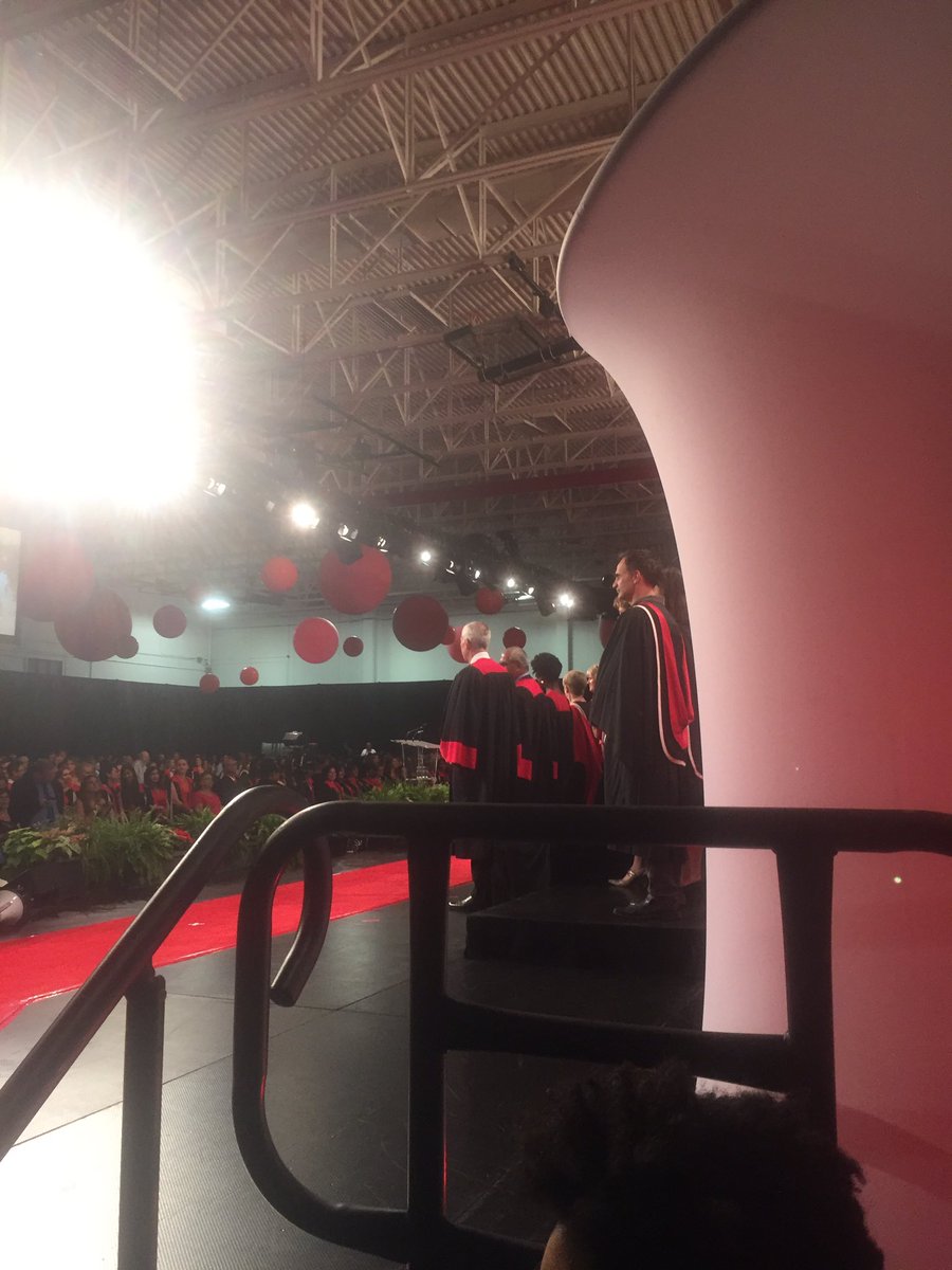 SimplyDunn11's tweet photo. So excited to be at #SenecaGrad2017 Great view from backstage!  Congratulations everyone! https://t.co/g7gTHH0wxU