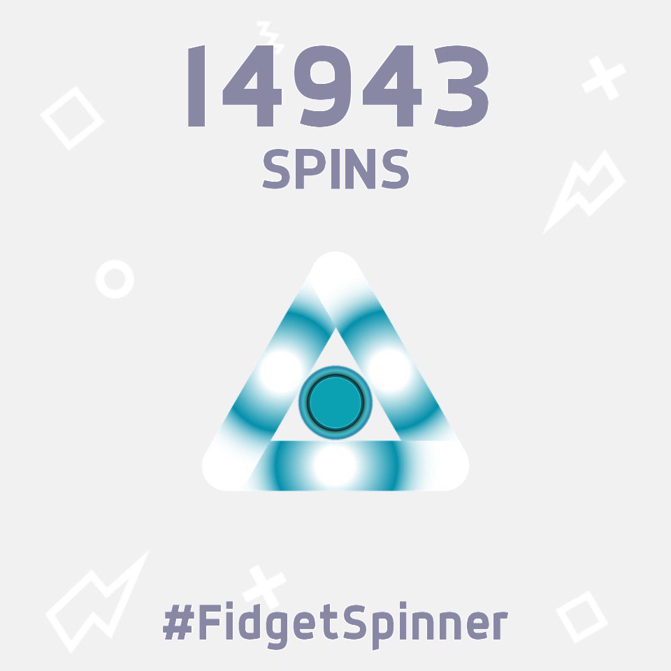 d2v4t4's tweet photo. I've just scored 14943 spins in this new #FidgetSpinner game! https://t.co/HT5THeoUfA Can you beat me? https://t.co/U3tIR5hY5b