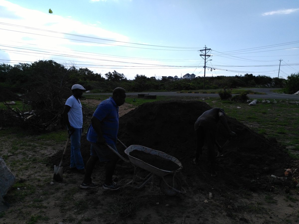 AHLCja's tweet photo. Happening in #Hellshire roundabout now #beautification https://t.co/cbK9yCRCCw