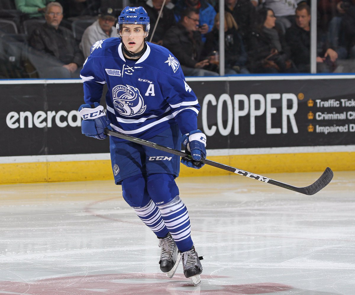 GoldenKnights's tweet photo. A 6-foot-6, 214-pound blueliner, Hague had 46 points and 107 penalty minutes in 65 games with @OHLSteelheads last season. https://t.co/pDm6vUQySb