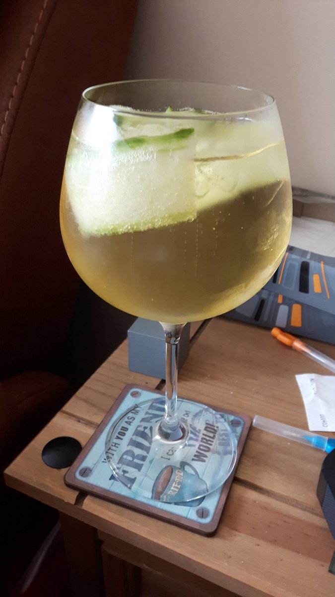 HazelPaton's tweet photo. A very large Hendricks Gin 😆 https://t.co/Avq7JBSxDk
