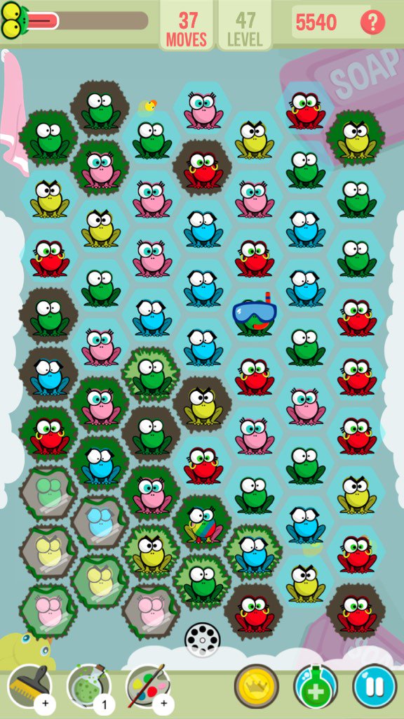 PopFrogs's tweet photo. Pop Frogs Match-3 @AppStoreGames #screenshotsaturday https://t.co/ZmiP5VPuli https://t.co/yUGnVZl06T