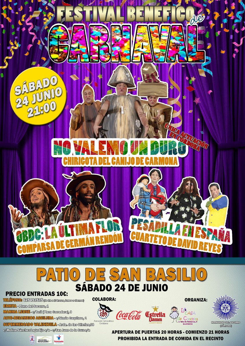 Todo listo para esta noche!!  
Os esperamos!! 
Apertura de puertas a las 20h