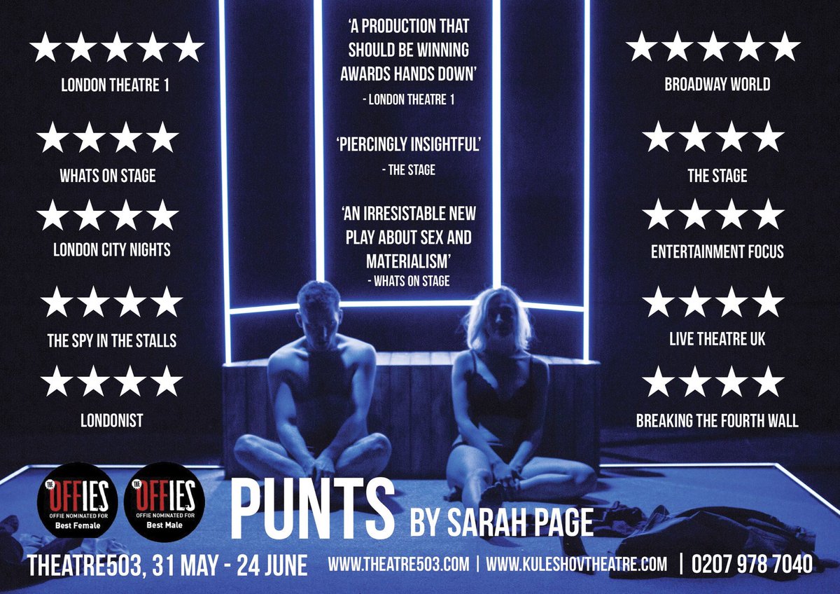 kuleshovtheatre's tweet photo. It's your FINAL chance to catch #Punts @theatre503 at 3pm &amp; 7.45pm today! https://t.co/wqyMrPC4w0 https://t.co/PEQLkfUW1G