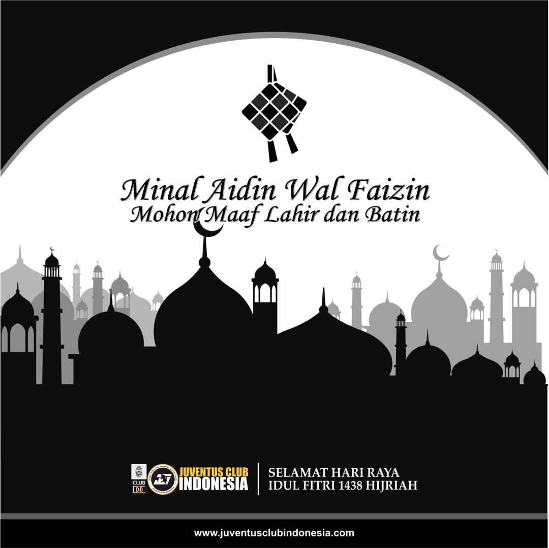JCIndonesia's tweet photo. Juventus Club Indonesia Mengucapkan SELAMAT IEDUL FITRI, MOHON MAAF LAHIR &amp; BATIN. EID MUBARRAK ! https://t.co/uY71Rafbqt
