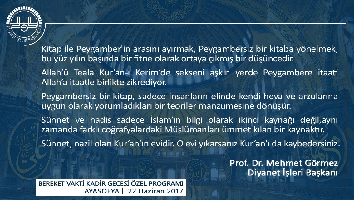 Kur’an-Sünnet ilişkisi üzerine.