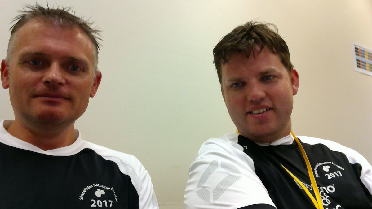 alberthoitingh's tweet photo. The Dynamic Duo are dotting the i's for their session this afternoon. Flow Happy Hour! #spslondon #microsofthelden https://t.co/k5qZGkgigz