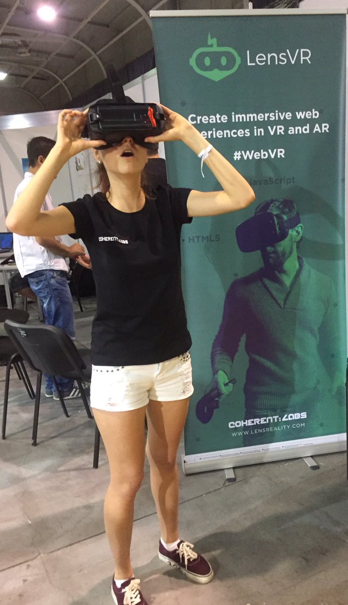 WebVRIncubator's tweet photo. When you try something new in #VR...come by our booth @gdsummit and try it out! #WebVR #innovation #Incubator #LensVR #VirtualReality https://t.co/x7yEm8AYKZ