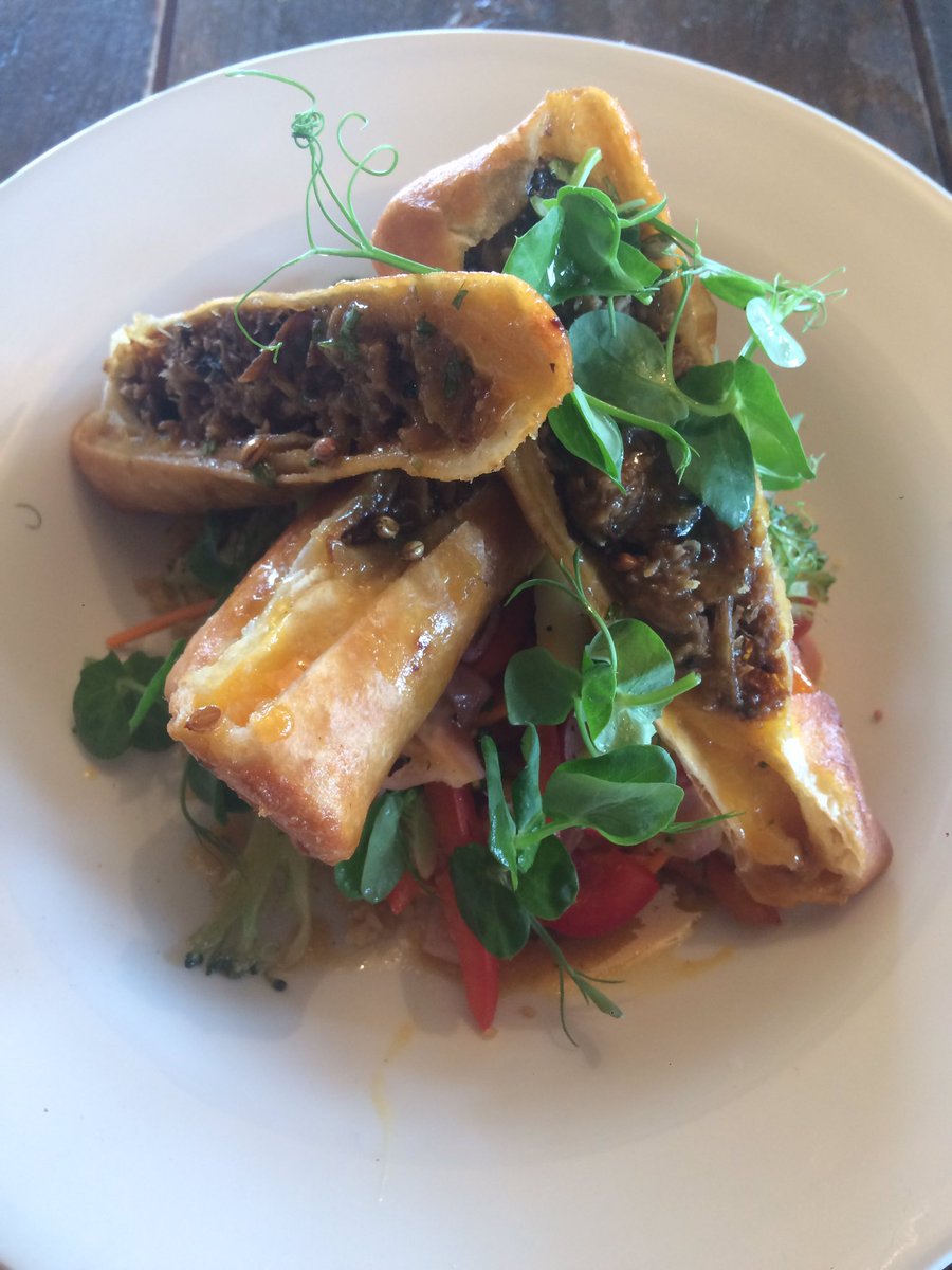 Delicious new dishes on the menu, lamb wrap &amp; rainbow salad #Southwold #SailLoft