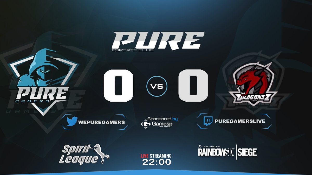 wepureGamers's tweet photo. #R6PS4SpiritLeague - Hoy a las 22h de la mano de @spirit_league nuestros chicos juegan los cuartos de final vs @DragonsZGaming
#pureSTRONG https://t.co/w0IcpqAAZO