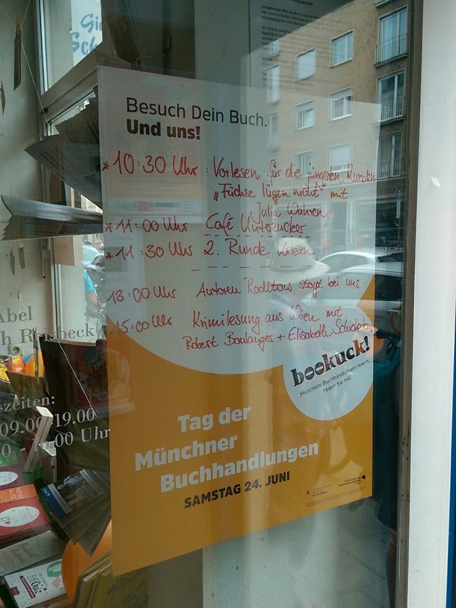 bookuck's tweet photo. Wir haben Buch in der Au erreicht! 🎉 https://t.co/atEyh7TYta