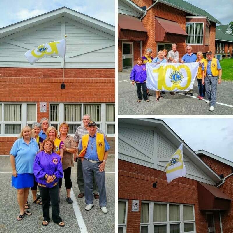 We were very proud to hang the flag celebrating 100 yrs of Lions Clubs International. Have a look as you drive by the Township office.