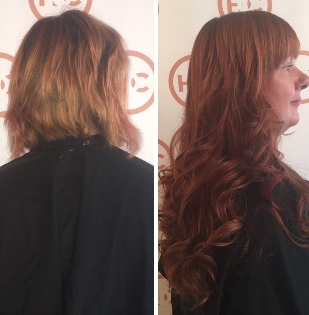 We used micro ring extensions with 3 colours blended throughout to create depth and volume. 💕

_
houseofcreationhair.co.uk