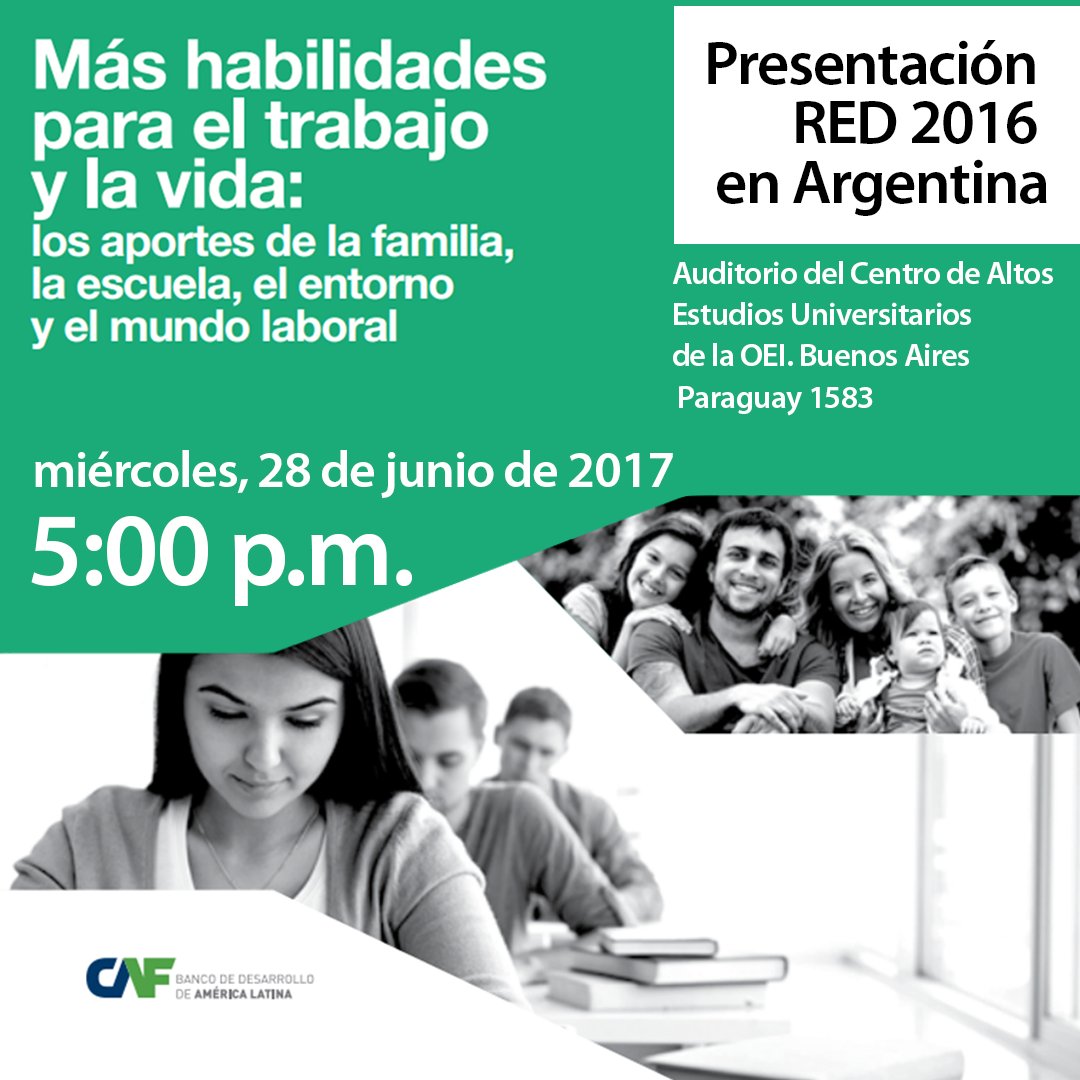 AgendaCAF's tweet photo. EVENTO | Ocupaciones del futuro: ¿con qué habilidades cuentan los futuros trabajadores en América Latina? #RED2016 https://t.co/TcEZQo6Tir https://t.co/YAVVaAmVOo