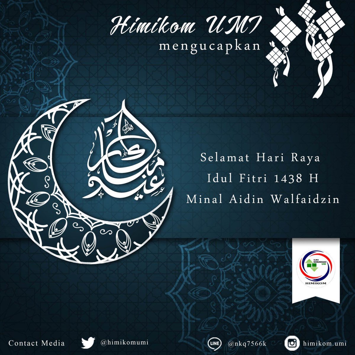 Himikom UMI mengucapkan minal aidin walfaidzin maafkan lahir dan batin😇

#idulfitri1438h 
#ilmukomunikasi 
#salamkomunikasi
#PENGARUHI
