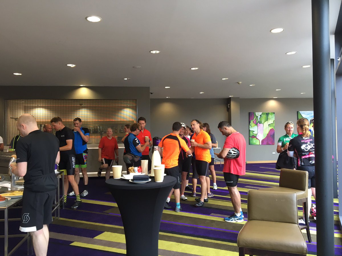 C5Alliance's tweet photo. The first riders are in from the #c5cyclechallenge #lifeatc5 https://t.co/oUiPTszxcP