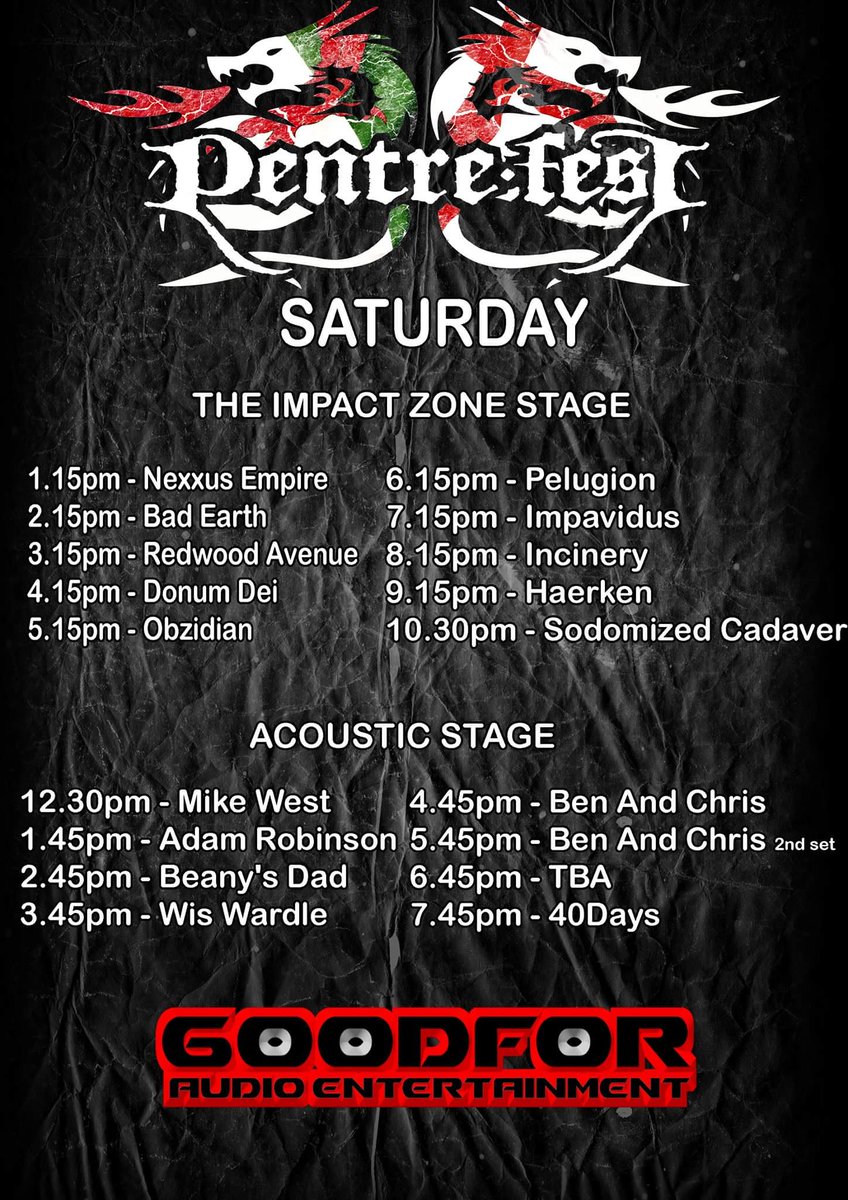 Impavidus2016's tweet photo. #pentrefest #festival #metal
Today from 1pm
Check out all the bands https://t.co/XjTXTgoM12
