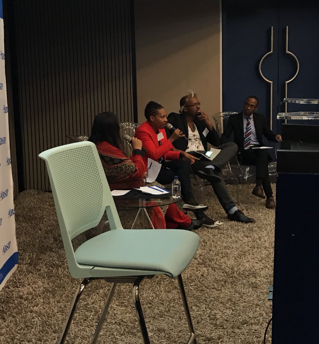 Second panel of the day, discussing 'Challenges and opportunities of young professionals in corporate and Government' #ABSIPYEI