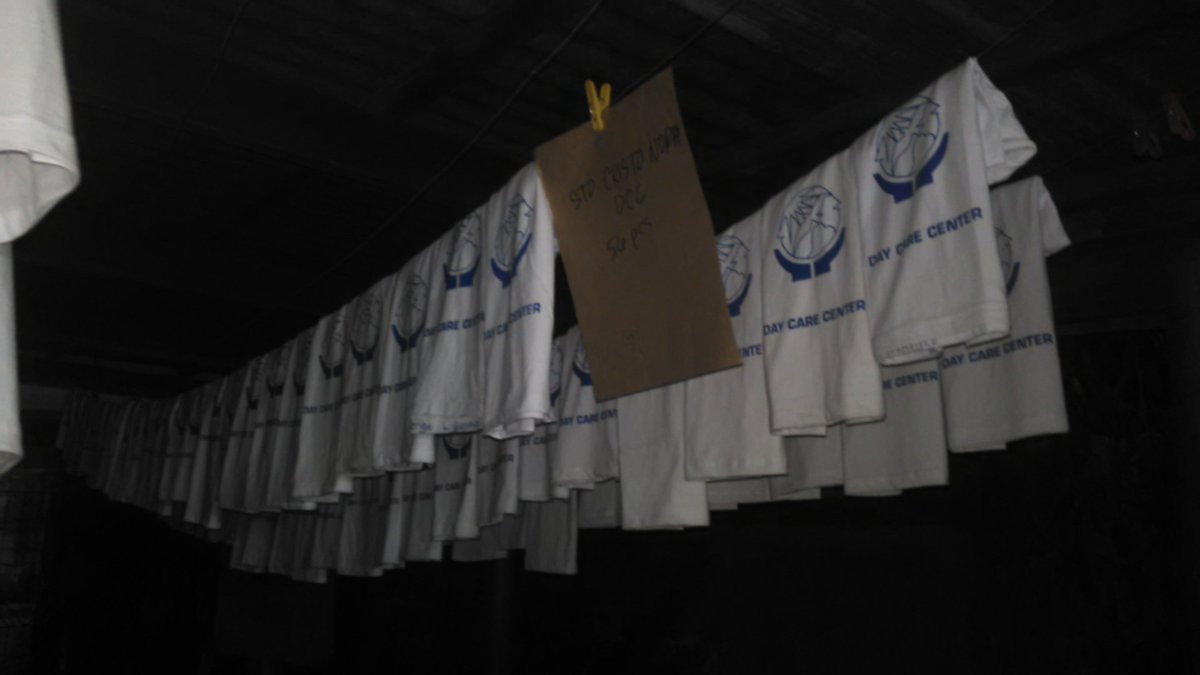 cleofe127's tweet photo. sorting tshirts in preparation for the next color which we'll print after dinner. Listening to music while doing so :) #tshirt_printing https://t.co/kklsXjtHEj
