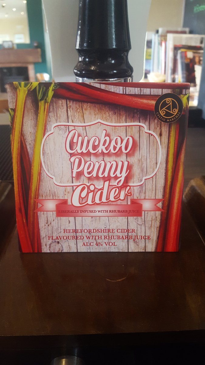 Platform_Ale's tweet photo. Also new today is a lovely 'Cuckoo penny cider, flavoured with rhubarb juice only 4%!! https://t.co/naHNJMjzFh