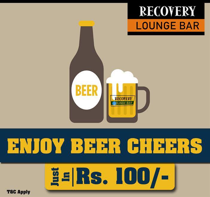 BarRecovery's tweet photo. ☠️ #Discount #beer #alert!
#Wednesday- 🍻 Day
Now Enjoy Draught #Beer just INR 💯 at 
Recovery Lounge &amp; Bar🍾  Hotel Taksonz⏰
☎️ 9872600607 ⏱️ https://t.co/p3VXFxMo3h