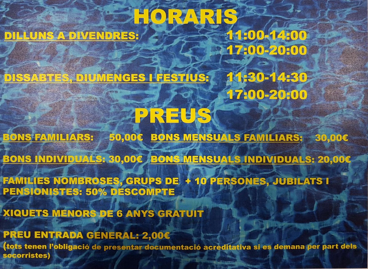 AgresTourist's tweet photo. Ja ha aplegat l'estiu a #Agres!!! Avuí s'ha obert la Piscina Municipal!! No s'oblidéu d'obtindre el vostre abonament! https://t.co/WJ3bAKmQ2I