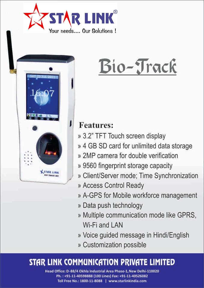 starlinkindia's tweet photo. #Bio_Track
#Biometric_Attendance and #Access_Control System
It runs on GRPS, Wi-fi and LAN
https://t.co/d7xIr6kppQ https://t.co/z6jHp7qWhn