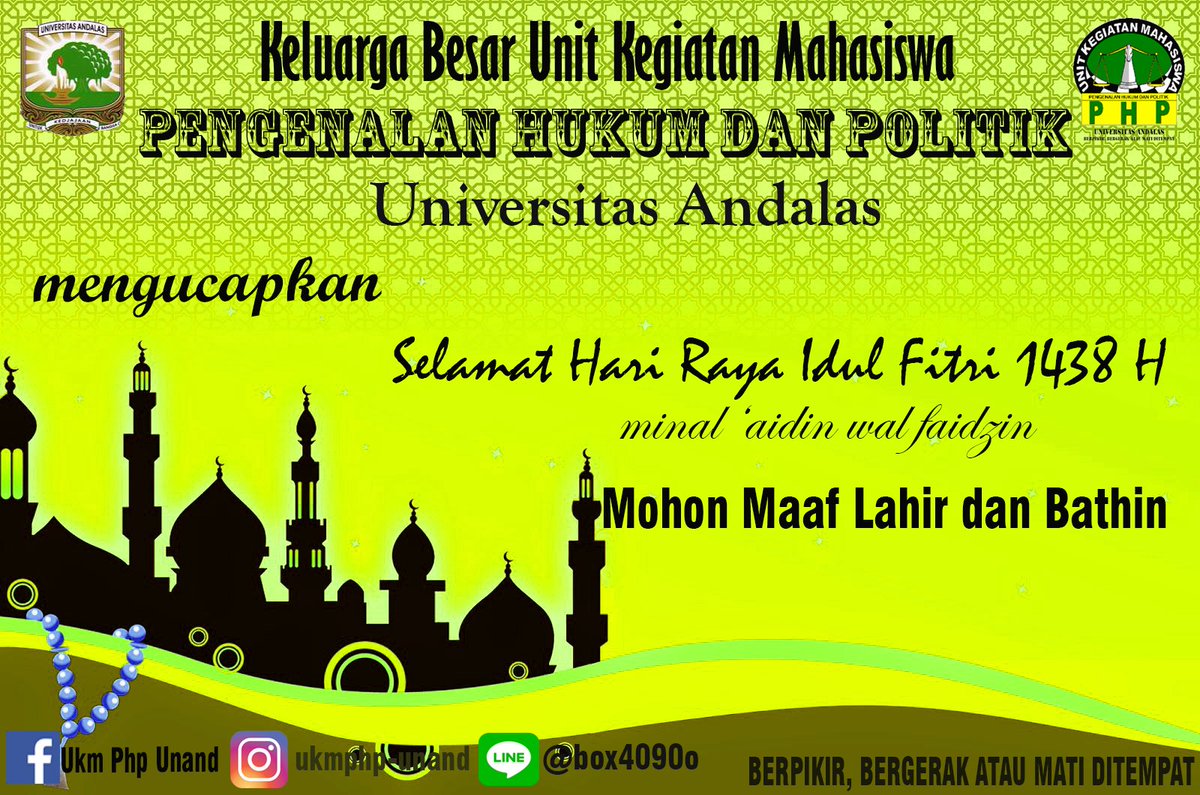 UKMPHPUNAND's tweet photo. Selamat Hari Raya Idul Fitri 1438 H, mohon maaf lahir Dan bathin https://t.co/CbWsJgT8UD