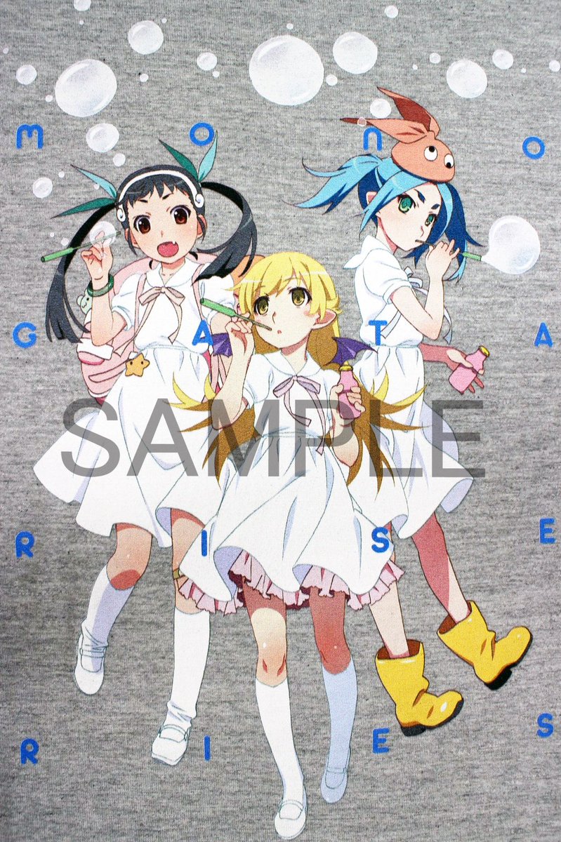 商品情報】Tシャツ 〈物語シリーズ〉 忍野忍／八九寺真宵／斧乃木余接