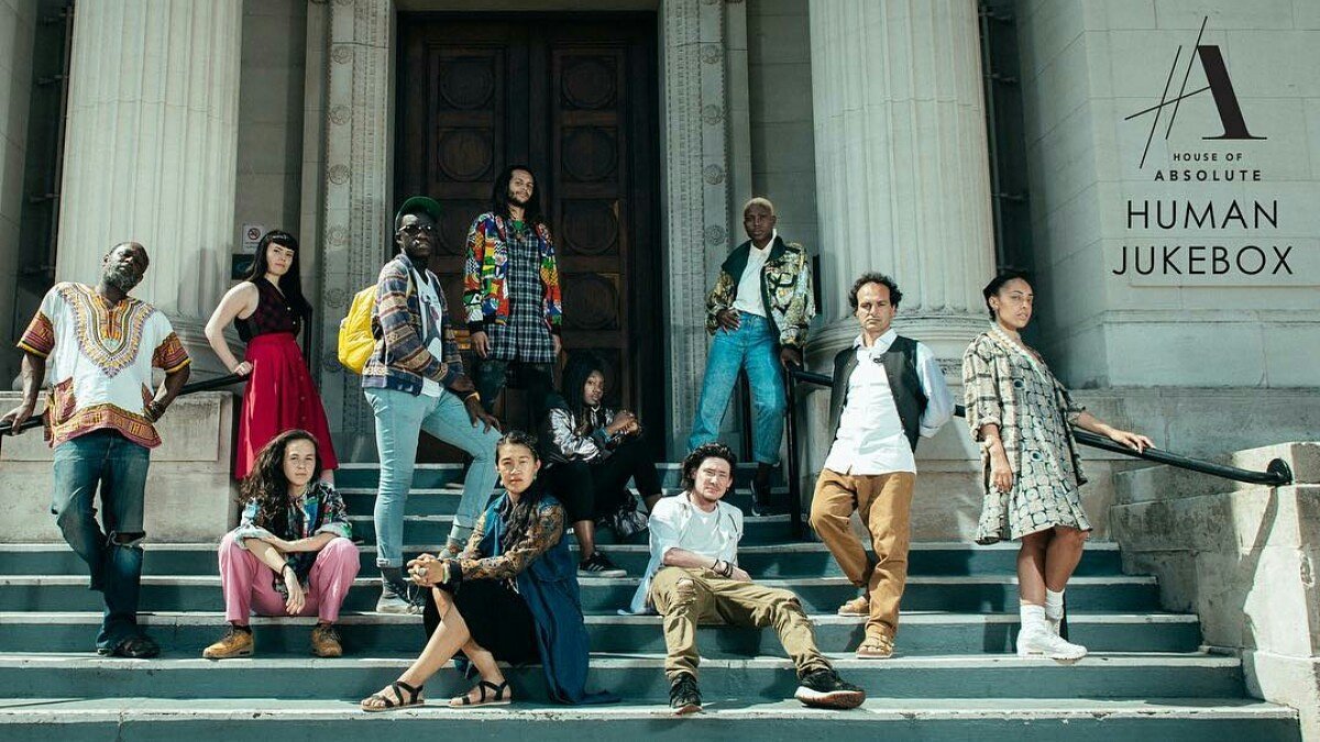 HiypeProduction's tweet photo. Human Jukebox performing live today in Luton Town's first open air arts festival!  #dancers#spokenword #impro #musicians #love#vibes https://t.co/SFQIReeWUZ