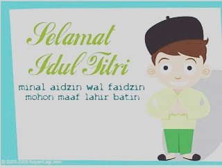 Selamat hari raya idul Fitri

Mohon maaf lahir &amp; bathin