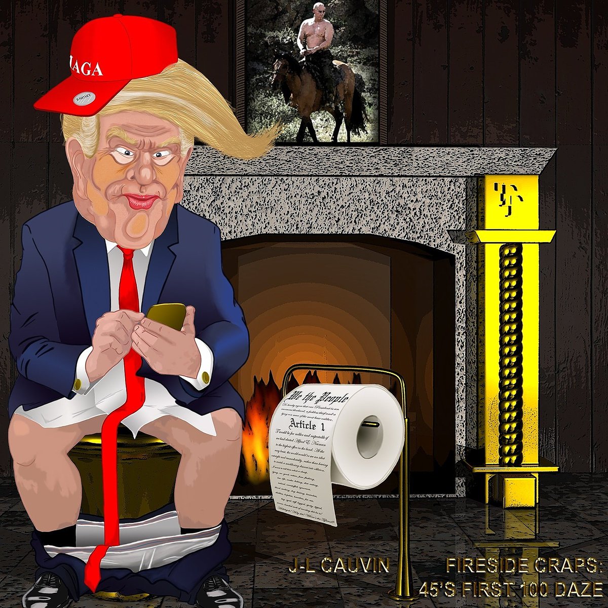 JLCauvin's tweet photo. The best laughs of 2017 can be yours for only $4.99 on iTunes. My #TrumpAlbum is great. Please get it this weekend https://t.co/OgGLko7YH0 https://t.co/kM08BvSsti