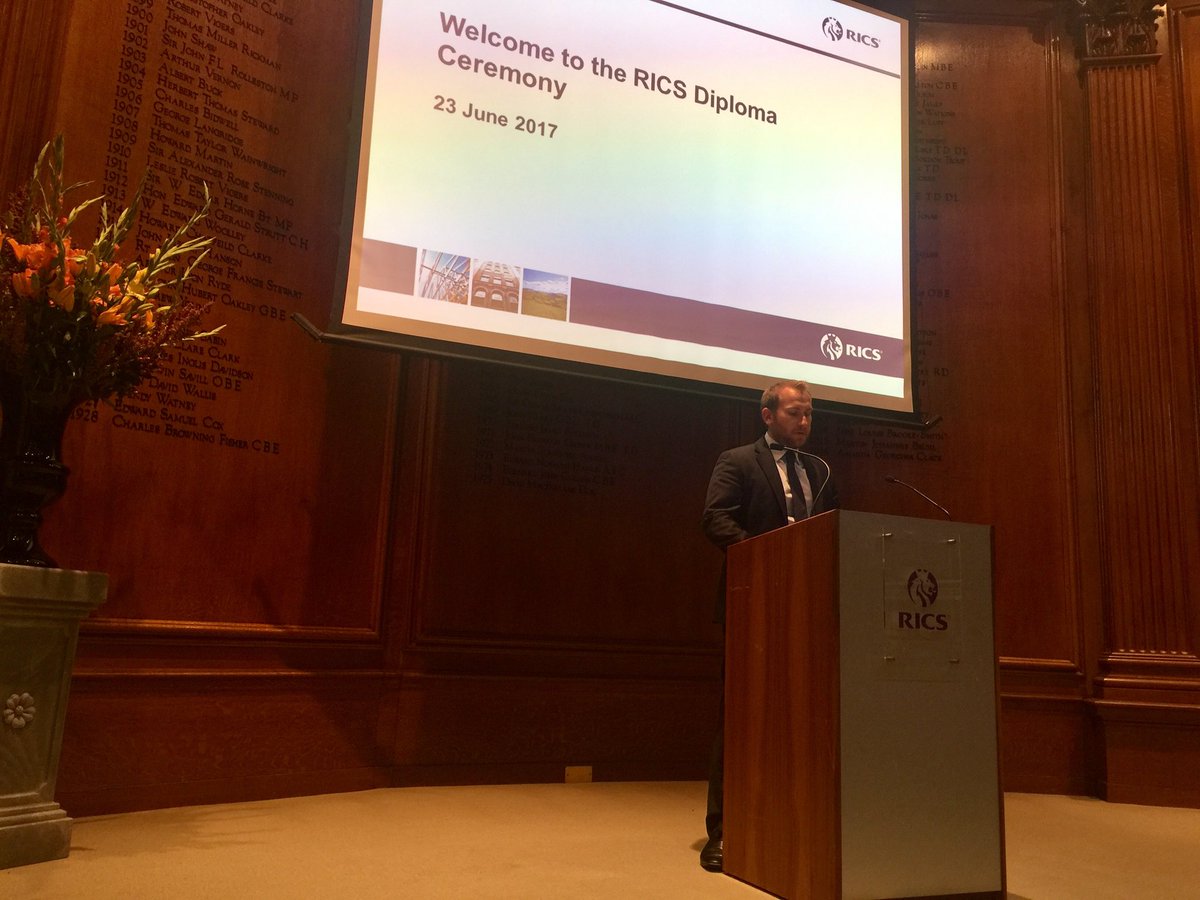 LondonSurveying's tweet photo. Huge honour to offer an introduction to RICS Matrics at yesterday's APC Dilpoma Ceremony at RICS HQ and share in a special day #RICSMatrics https://t.co/rmb4qpwDkP