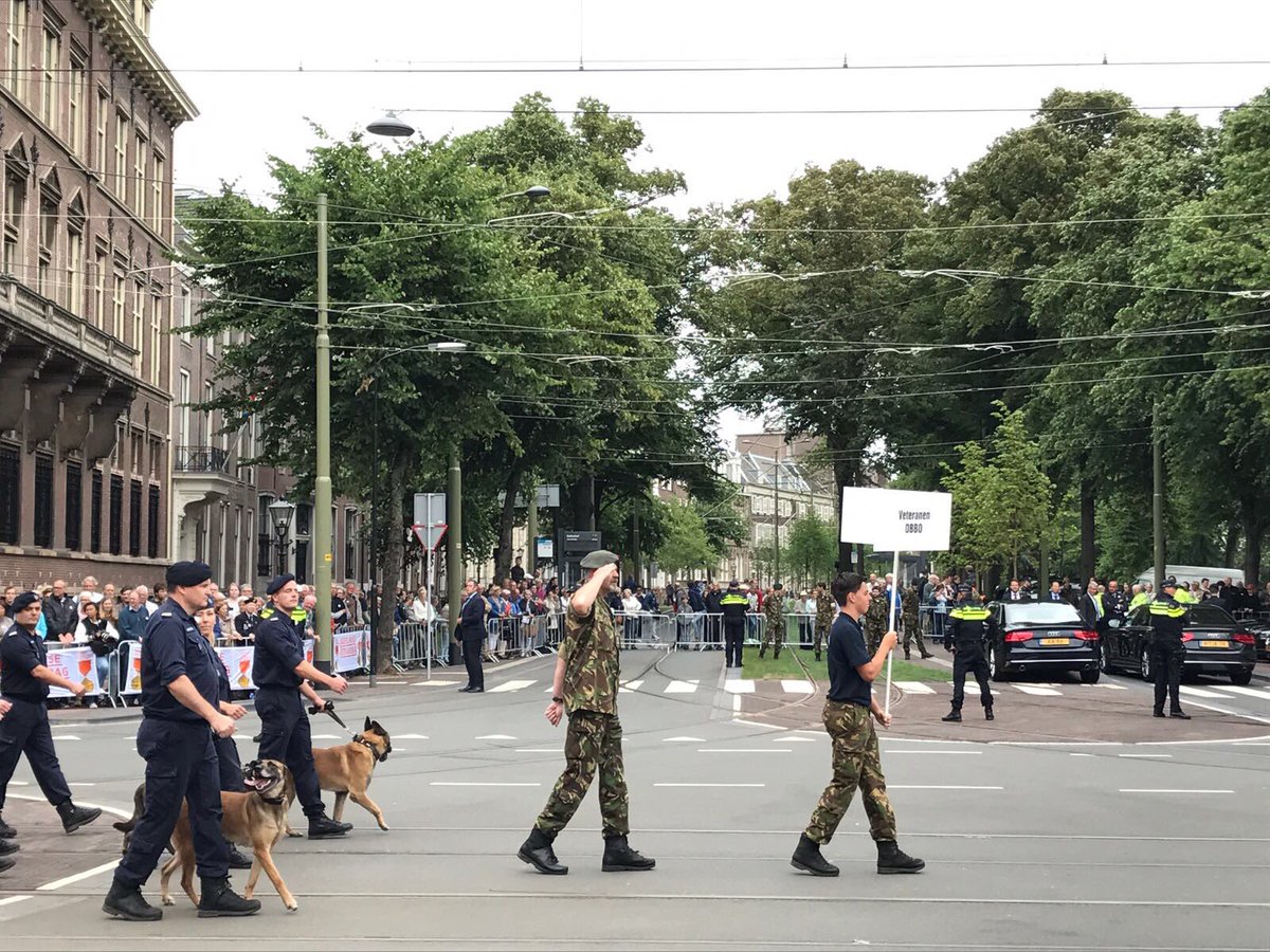 CDBBO's tweet photo. Het detachement Veteranen #DBBO tijdens het defilé #veteranendag 2017 . Als @CDBBO trots‼️ https://t.co/nafsI43Qaf