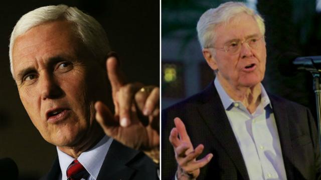 thehill's tweet photo. Pence holds unscheduled meeting with Charles Koch during Colorado trip https://t.co/KQnMPThCWj https://t.co/hafzFPYrKa