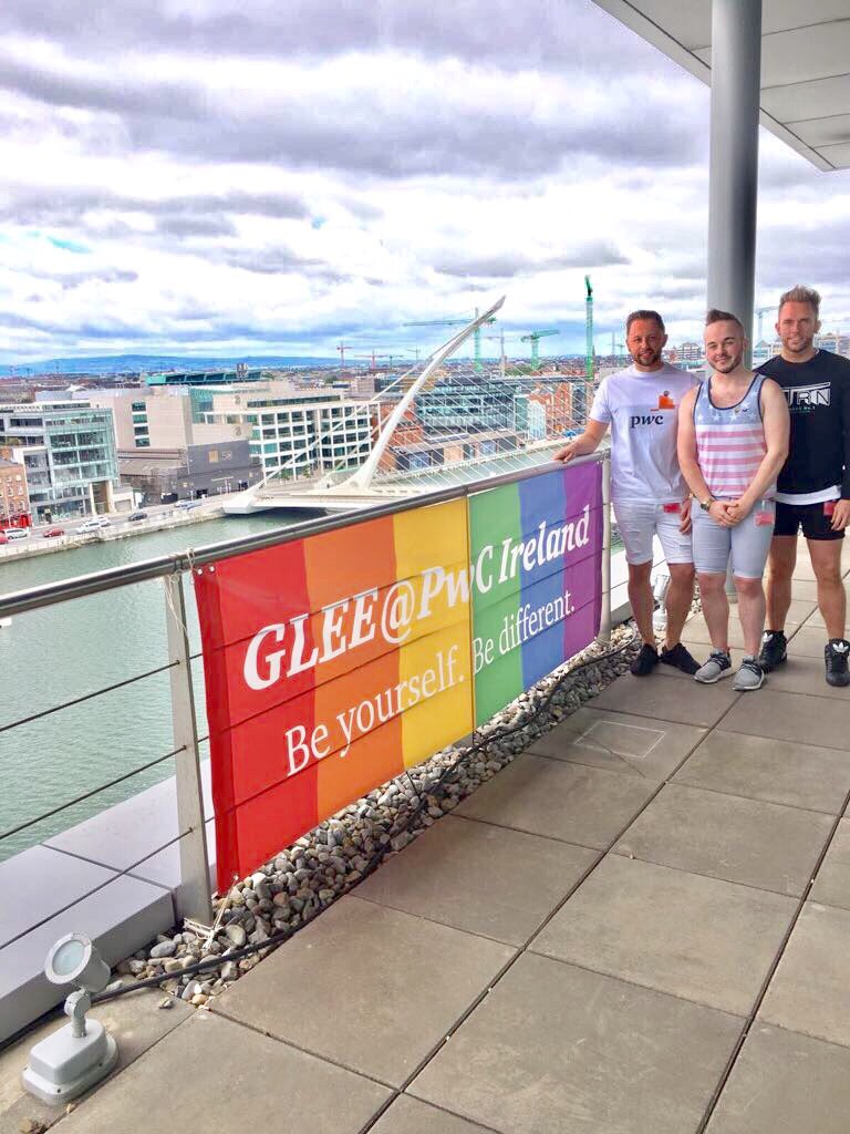 pwcirl_careers's tweet photo. On route to the parade after a super morning at our GLEE breakfast #happypride #beyourselfbedifferent #dublinpride #DublinPride2017 https://t.co/TL7b2DBGob