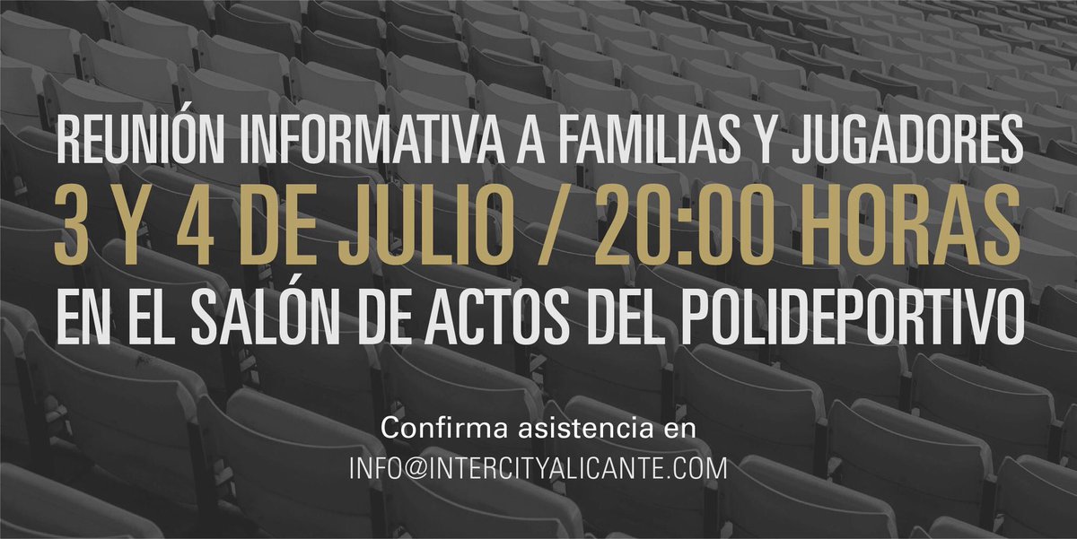 GCDSantJoan's tweet photo. ¡Apunta estas fechas! Podrás aclarar todas tus dudas en nuestras reuniones informativas. Confirma asistencia en info@intercityalicante.com https://t.co/6wcbwlR4q9