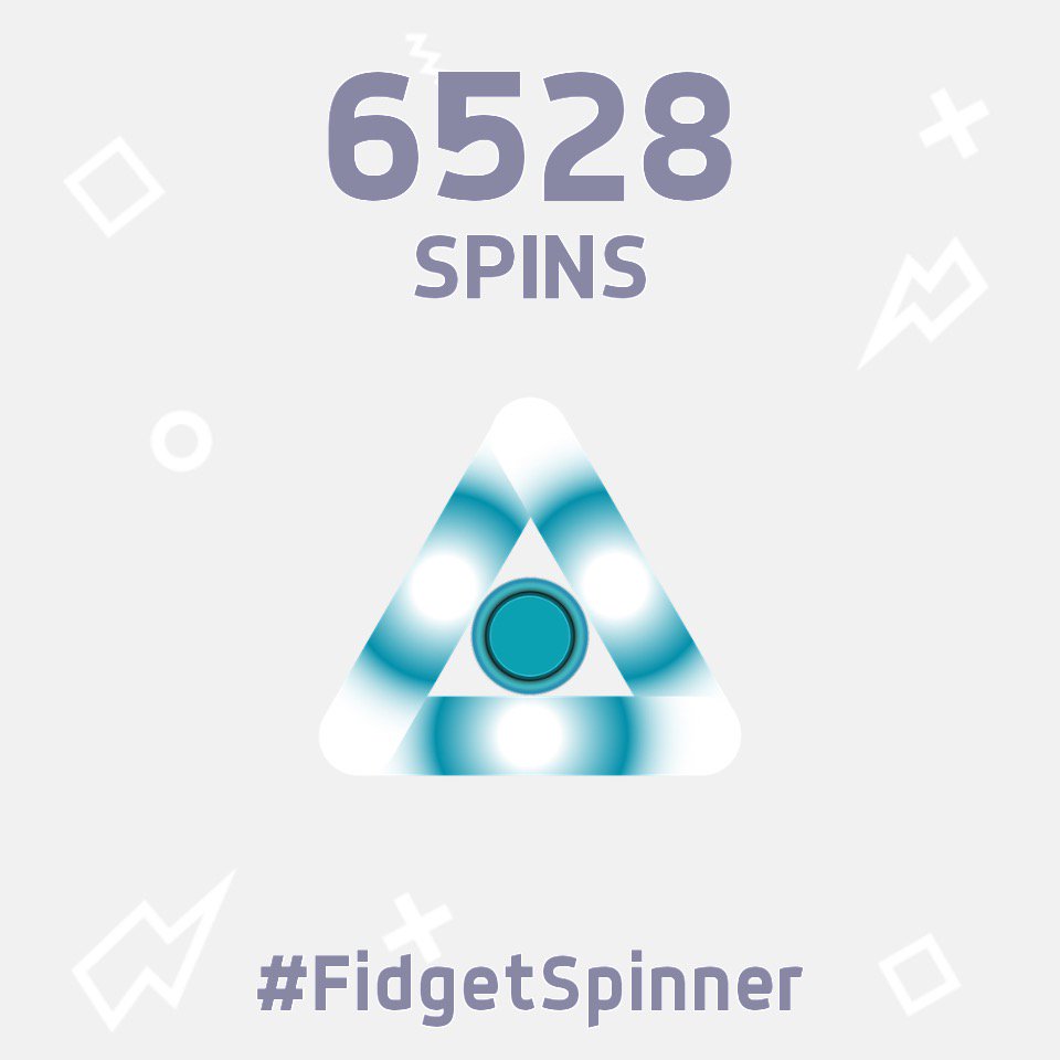 d2v4t4's tweet photo. I've just scored 6528 spins in this new #FidgetSpinner game! https://t.co/HT5THeoUfA Can you beat me? https://t.co/g25ldKe9lu