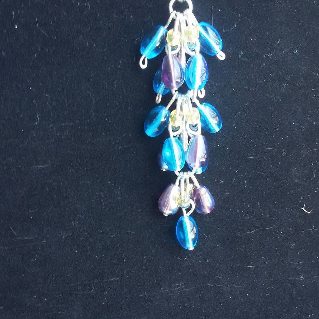 CloudyDaysShop's tweet photo. Something new: blue glass and purple bead waterfall pendant #HandmadeJewelry  #waterfallpendant #pendants #CloudyDaysBoutique https://t.co/k4vcWQdafQ