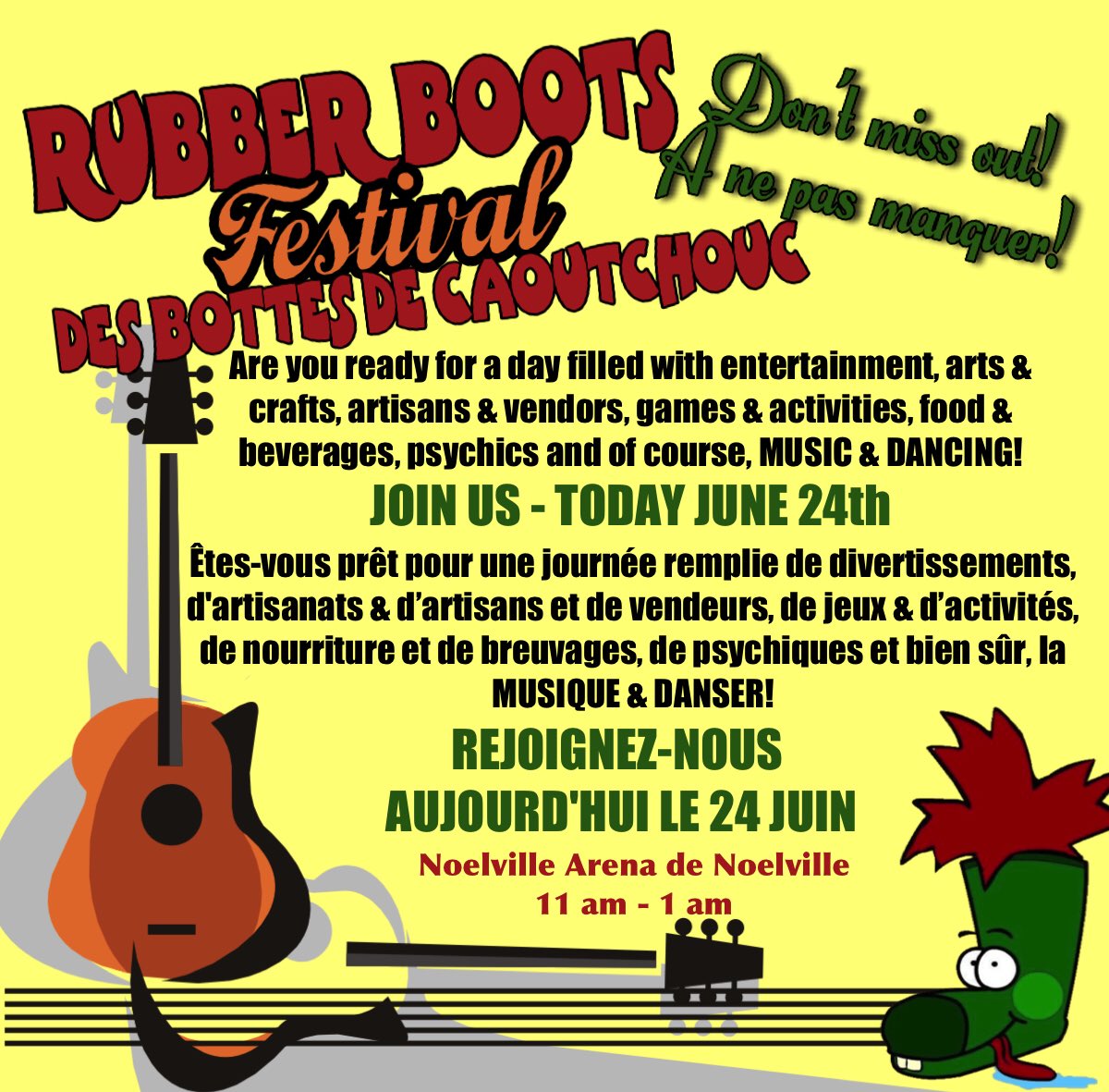 #RubberBootsFestival woohoo! Excited! Great day ahead of us!