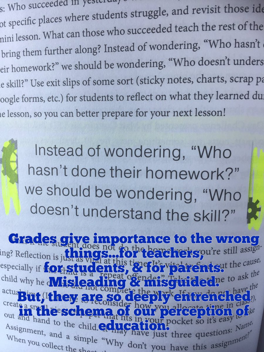 #BookCampPD A2: More feedback, less grades resonated with me. This shift can change everything!