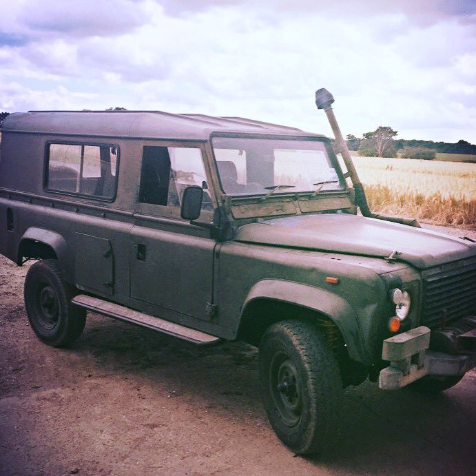 Side on Saturday! #galvanisedchassis and upgraded suspension on this ex-MOD #defender110. #beast #landrover